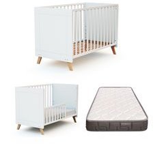 Cuna bebé Sakura convertible en cama y con colchón Morfeo