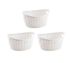 Kit 3 Cestas Ovaladas 7house