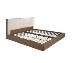 Cama capitoné tela y polipiel 7174