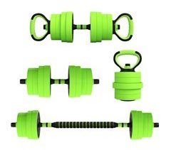 Juego de Mancuernas Plástico, Arena SPORTNOW