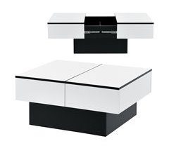 Mesa de centro Lens con Compartimentos Ocultos aglomerado