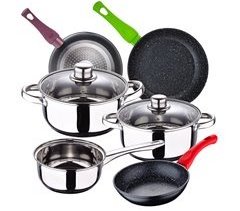 Bateria de cocina 5 piezas + sartenes