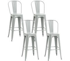 Taburetes de Bar Acero HOMCOM, hogar - cocina