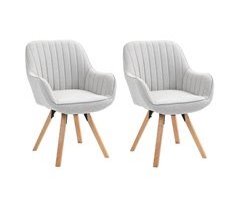 MEUBLES COSY Set de 2 Silla de comedor escandinava, sillón tocador