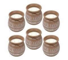 WELL HOME - Pack 6 Velas aromática envase de cemento