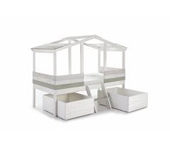 Set 2 cajones cabaña CHAMUEL blanco rústico