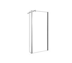 Mampara de Ducha Fijo con película de seguridad+lateral giratorio