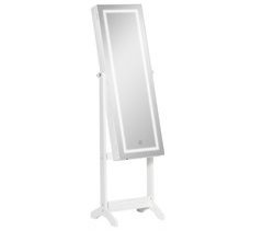 Espejo Joyero de Pie MDF, Vidrio HOMCOM