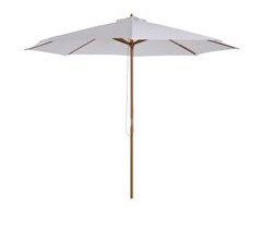 Sombrilla de Jardín Madera de Álamo, Bambú, Poliéster Outsunny 300x300
