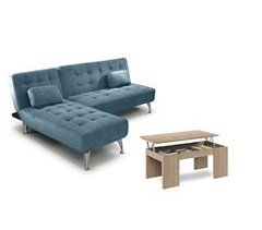 Oferta: Sofa Cama Chaise Longue XS + Mesa de Centro Elevable