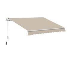 Toldo Manual Plegable Poliéster, Metal Outsunny 395x245