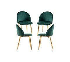 Pack 4 Sillas Vint Terciopelo Golden