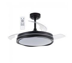 Ventilador LED aspas plegables Goan CCT Dim (72W) Acero - PC Moderno