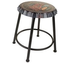 Taburete redondo de metal