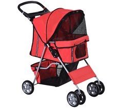 Cochecito para Perro y Gato Acero, Tela Oxford PawHut