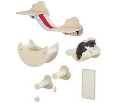 Estantes para Gatos Aglomerado de Madera, Felpa PawHut
