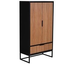 Armario de 2 puertas de madera y metal
