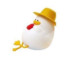 Luz de noche de pato para dormitorio infantil.