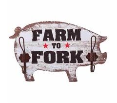 Percha cerdo de pared