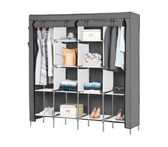 Armario Vestidor Tela Con Puertas Cremallera Nyana Home 167