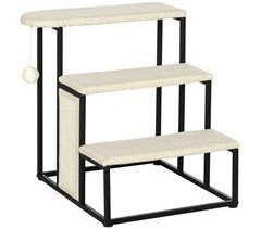 Escalera para Perros Acero, Melamina de Madera PawHut