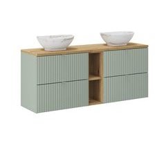 Mueble lavabo doble 4 cajones 2 compartimientos Jade