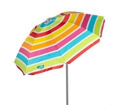 Aktive Sombrilla de playa inclinable rayas UV50