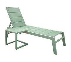 Conjunto de tumbona y mesa auxiliar BARBADOS de textileno y aluminio