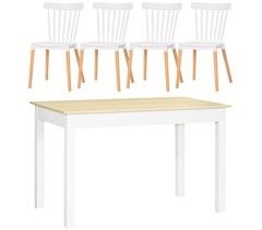 Conjunto de Comedor PP, Melamina de Madera HOMCOM