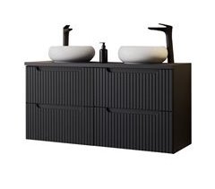 Mueble de baño con doble lavabo Newport con 4 cajones MDF