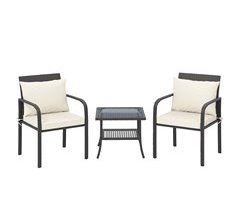 Conjunto de Jardín Acero, PE Outsunny