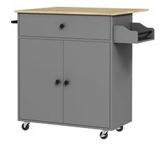 Isla de Cocina Melamina de Madera, MDF HOMCOM, hogar - cocina
