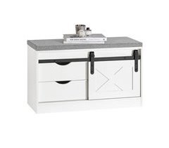 Banco Zapatero con Puerta Corrediza de Granero FSR153-W SoBuy