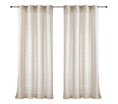 Vipalia Pack 2 Unidades Cortinas confeccionadas visillo semitransparentes anillas metal