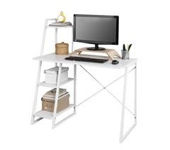 Mesa de Escritorio con Tres Estantes FWT29-W SoBuy