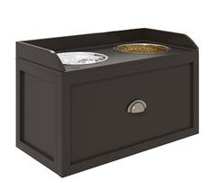 Comedero para Perros MDF, Acero Inoxidable PawHut