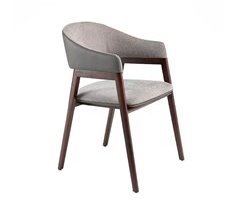 ANGEL CERDA Silla comedor tapizada tela y polipiel