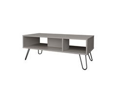 Mesa central genoa en melamina con 3 estantes