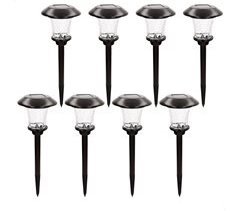 Aktive Set de 8 balizas solares LED 6 lúmenes con estaca