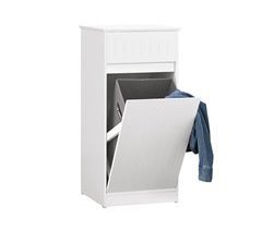 Cesto para Ropa Sucia con 1 Cesto y 1 Cajón BZR110-W SoBuy