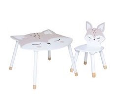 Mesa y Silla Infantil Fox Zorro Serigrafía