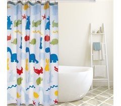 Cortina De Baño Msv "Premium" Con Diseño De Zoo