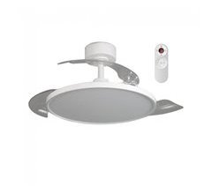 Ventilador LED aspas retráctiles Carpi CCT Dim (36W) Acero - ABS Moderno