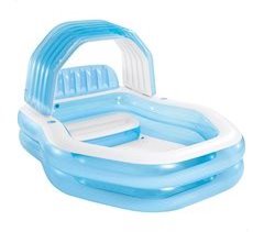 Piscina hinchable para niños c/sillón y toldo INTEX