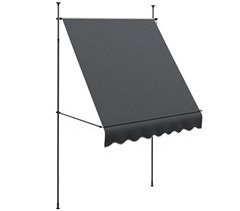 Toldo Manual Retráctil Poliéster Outsunny, terraza y jardín