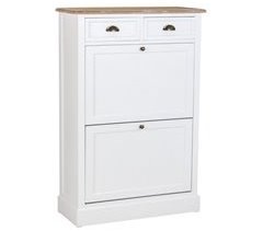 Mueble zapatero de madera de 2 cajones y 2 puertas