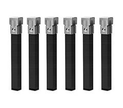 Pack 6 Patas Metálicas con Abrazadera para Somier 25