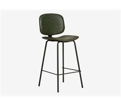Taburete Alto DECO fijo PU verde