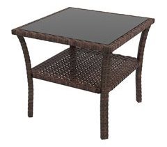 Mesa de Ratán PE, Acero Galvanizado Outsunny