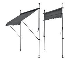 Toldo articulado con armazón Stem enrollable acero/poliéster 400x120